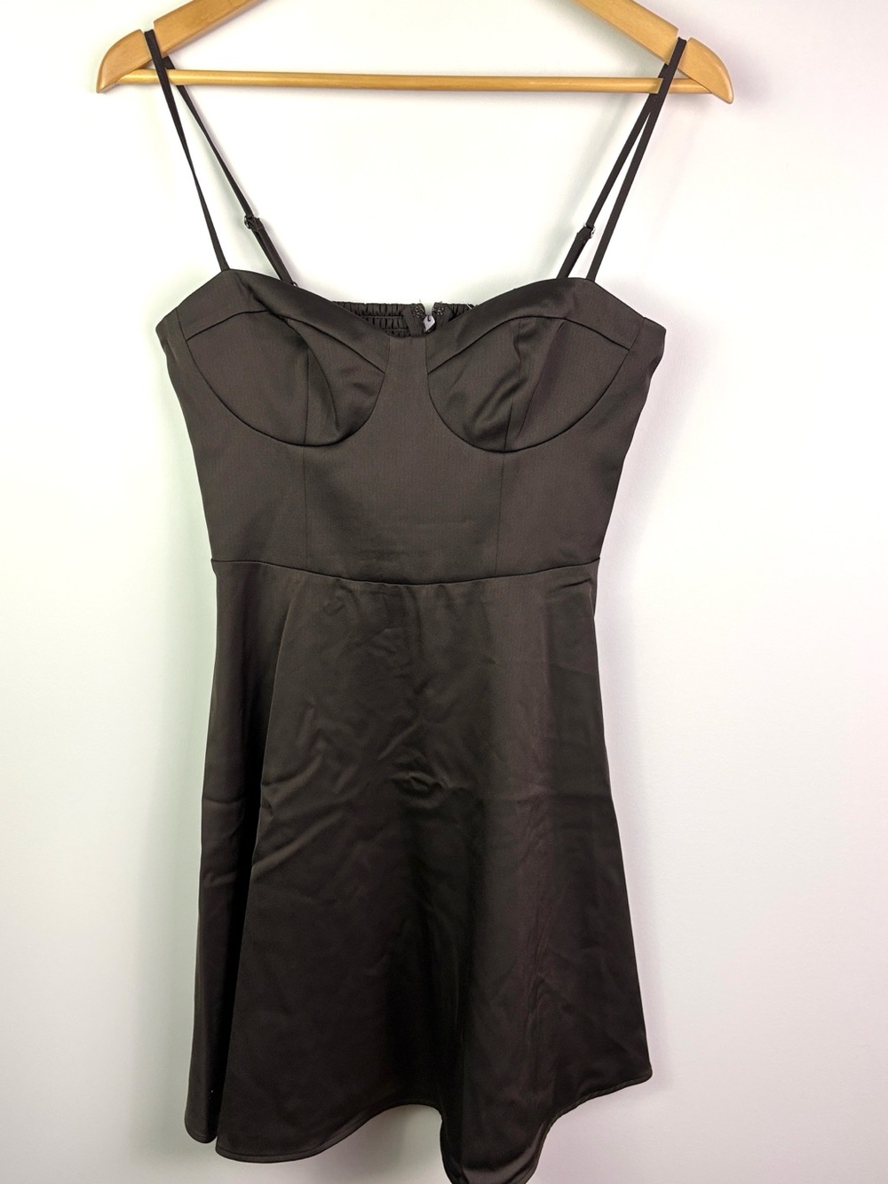 NWT Guess Brown Spaghetti Strap A-Line Dress size 4